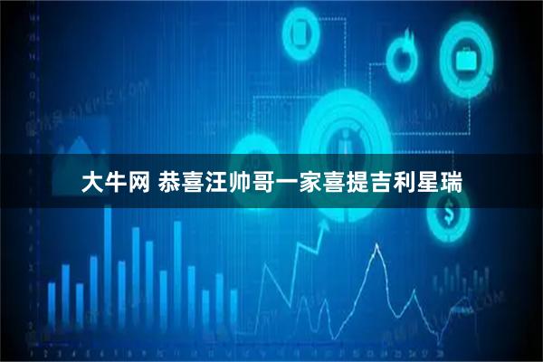 大牛网 恭喜汪帅哥一家喜提吉利星瑞