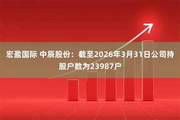 宏盈国际 中辰股份：截至2026年3月31日公司持股户数为23987户